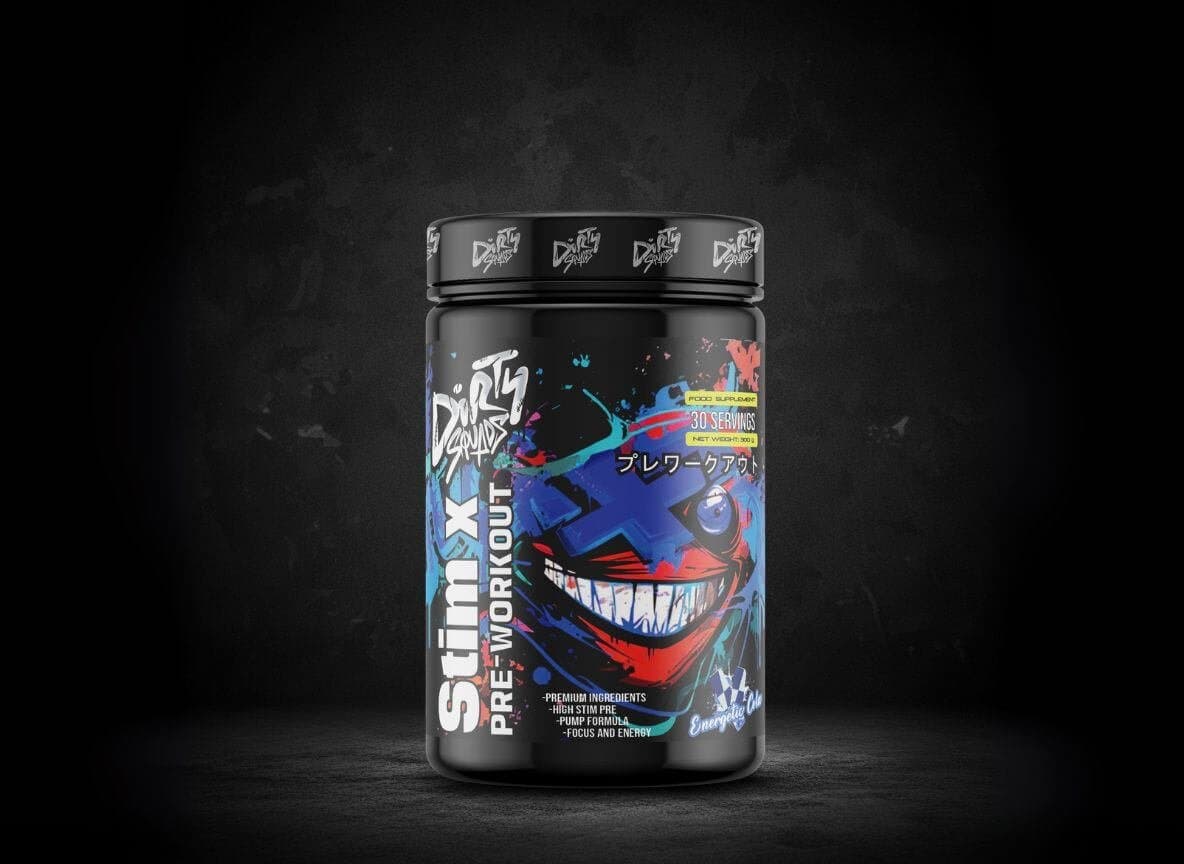 Dirty Squads StimX Pre-Workout Hardcore 300g – Énergie Explosive Focus Laser & Congestion