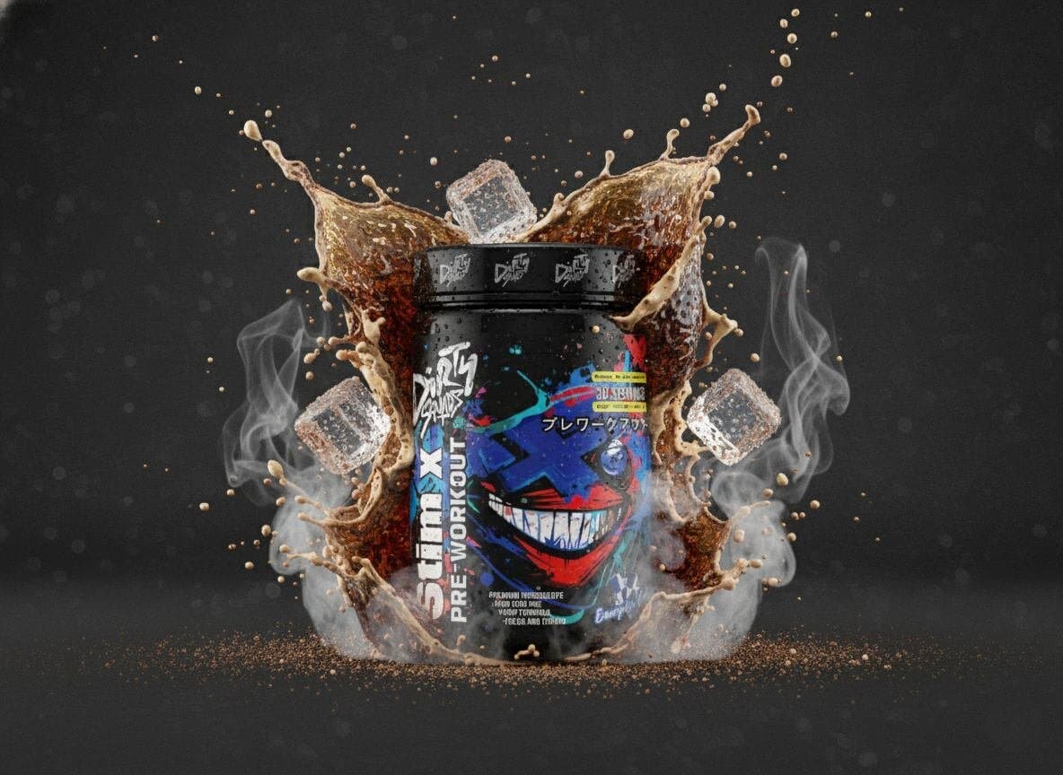 Dirty Squads StimX Pre-Workout Hardcore 300g – Énergie Explosive Focus Laser & Congestion - Red Cola