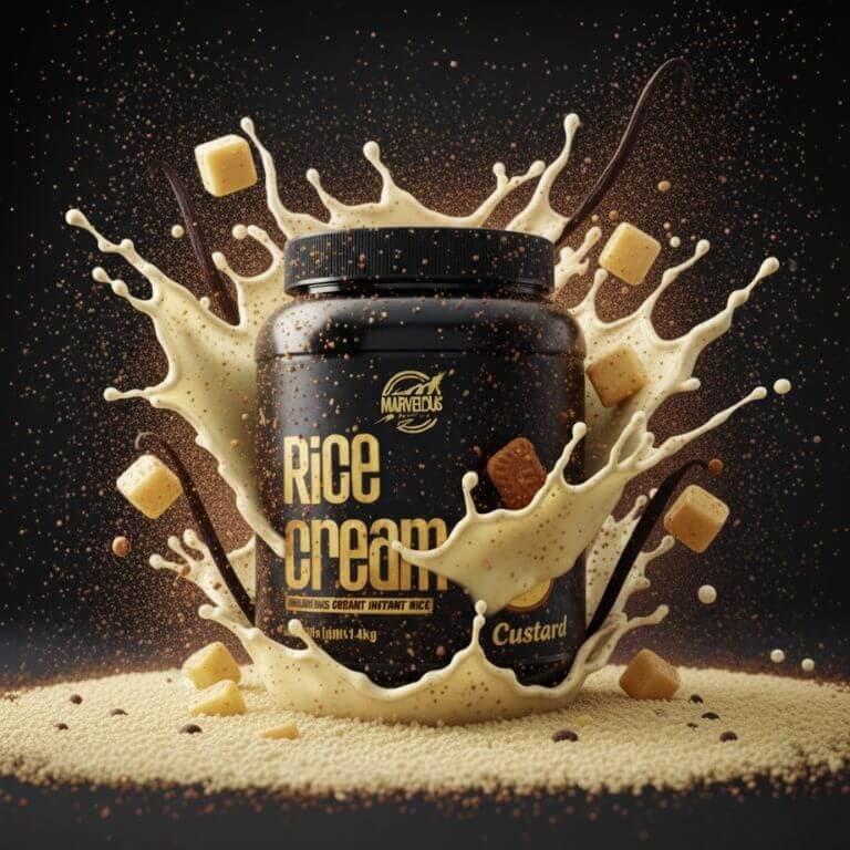 Marvelous Crème de Riz Précuite 1.4kg – Glucides Digestes & Assimilation Rapide Pré/Post-Workout - VANILLA CUSTARD