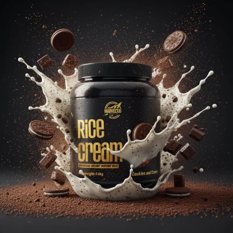 Marvelous Crème de Riz Précuite 1.4kg – Glucides Digestes & Assimilation Rapide Pré/Post-Workout - Cookies & Cream