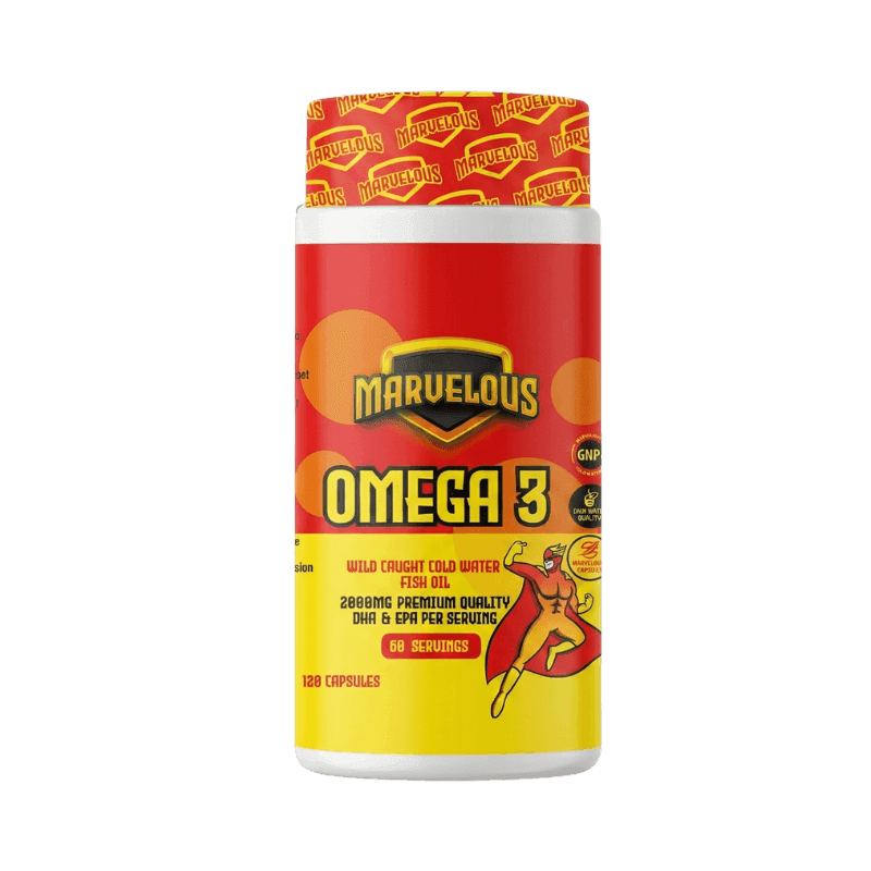 Marvelous Omega 3 Haute Concentration EPA/DHA 120 Capsules – Santé Cardiovasculaire & Anti-Inflammatoire