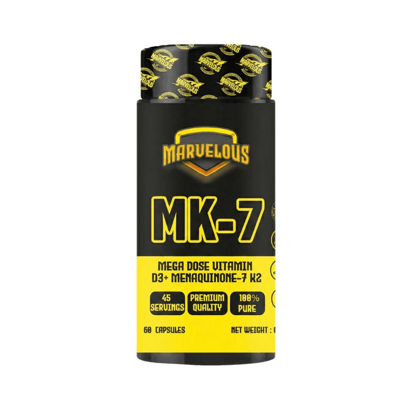 Marvelous Vitamine D3 + K2 MK7 90 Gélules – Fixation du Calcium Santé Osseuse & Immunité