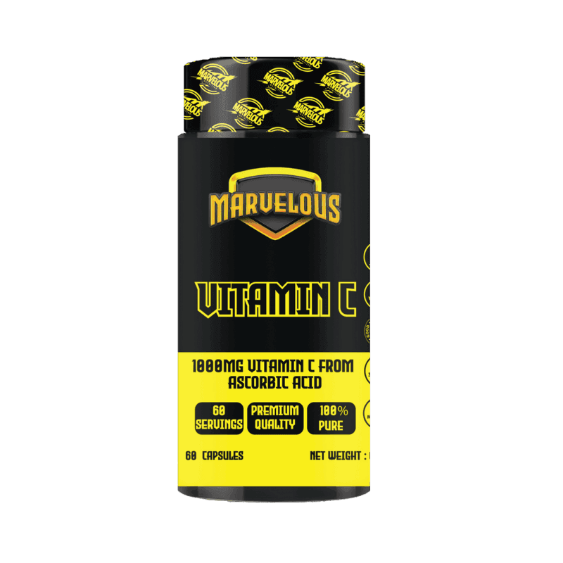 Marvelous Vitamine C Pure 1000mg 90 Gélules – Défenses Immunitaires & Réduction de la Fatigue Oxydative