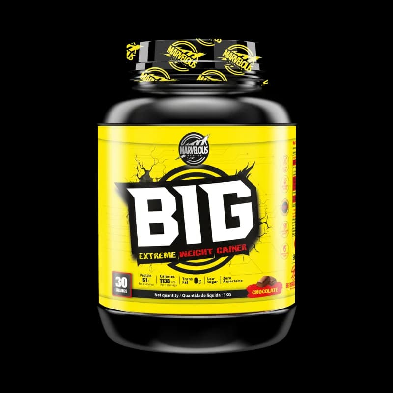 Marvelous Big Lean Mass Gainer 3kg – Prise de Muscle Sec Riche en Isolat & Flocons d'Avoine