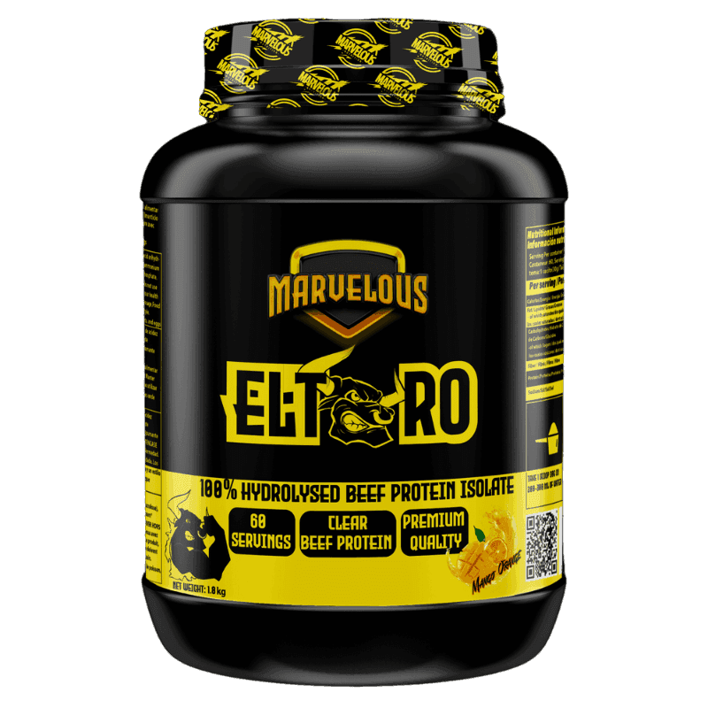 Marvelous El Toro 100% Isolat de Protéine de Bœuf Hydrolysée 1.8kg – 0 Lactose 0 Graisse
