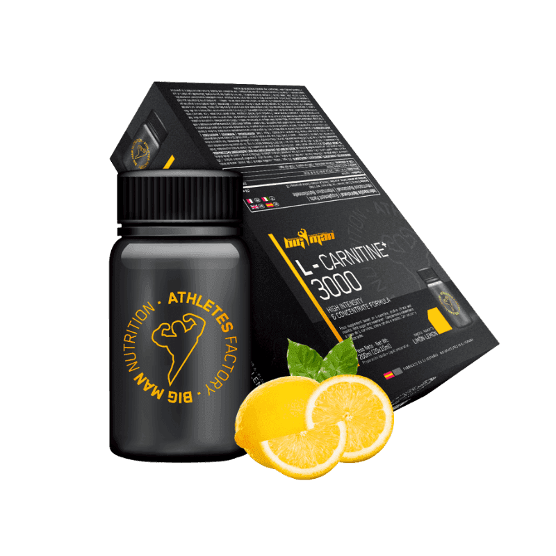 Bigman L-Carnitine 3000mg Shot Citron 20 Fiolles – Déstockage Lipidique & Énergie Immédiate