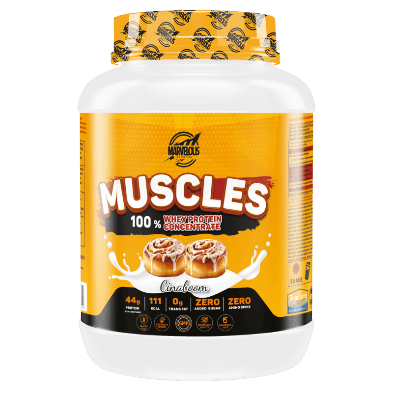 Marvelous Muscles Whey Concentrée Ultra-Filtrée 2kg – Haute Teneur en BCAA & Goût Gourmand