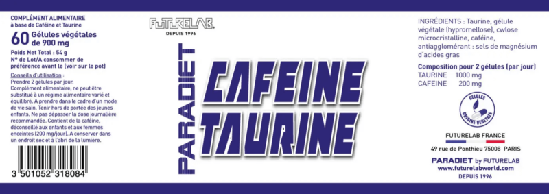 FUTURELAB CAFEINE:TAURINE 60 CAPS NUTRITION