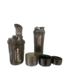 Shaker NutriFit avec double compartiment et fermeture étanche, idéal pour les boissons protéinées