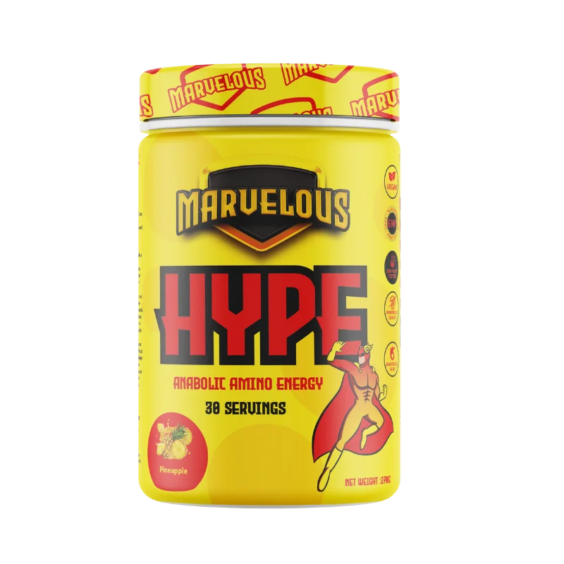 HYPE AMINO 270G - Poudre d'acides aminés pour performance musculaire et endurance, avec BCAA et acides aminés complexes.