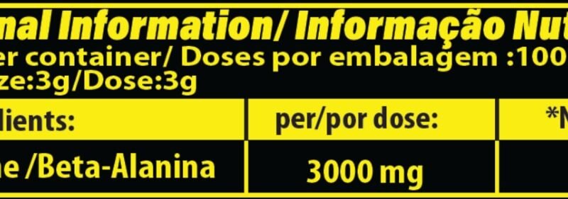 BETA-ALANINE EN POUDRE 250G