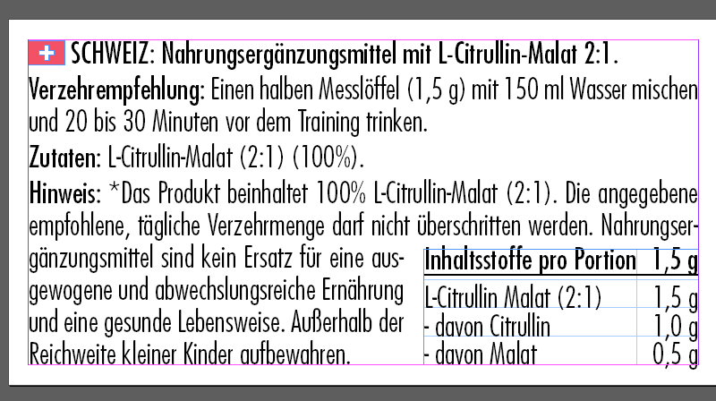 L-CITRULLINE POUDRE 500G