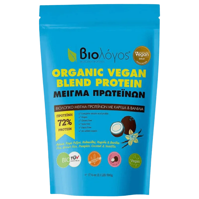 Mélange de protéine vegan bio 70% pour une croissance musculaire optimale.