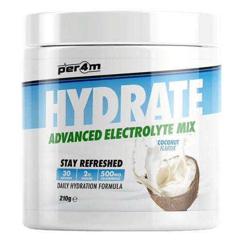 Per4m Hydra Electrolytes – Solution électrolytique pour une hydratation optimale et une meilleure performance musculaire et cardiovasculaire.