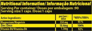 capsules de zma pour performance, récupération et équilibre hormonal