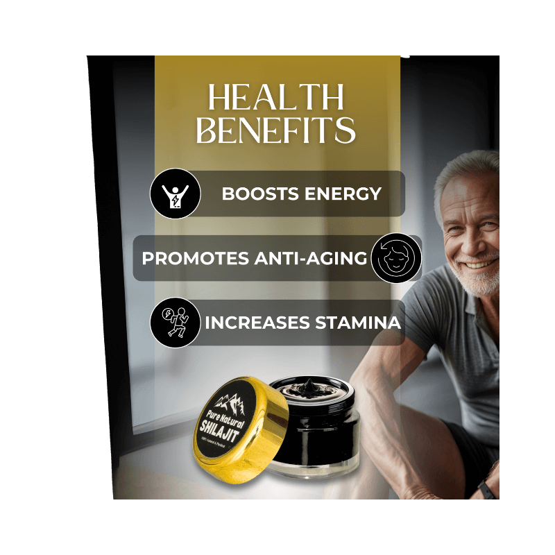 Résine pure de Shilajit naturel - Énergie et vitalité