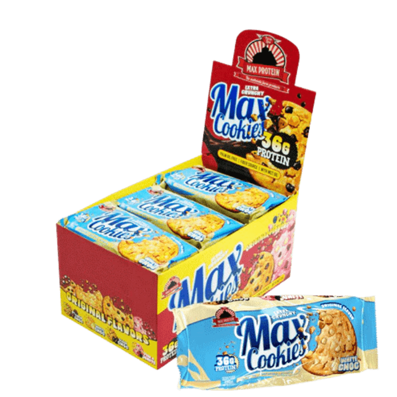 MAX PROTÉINES COOKIE 36 g – Cookie protéiné riche en fibres et sans sucre ajouté