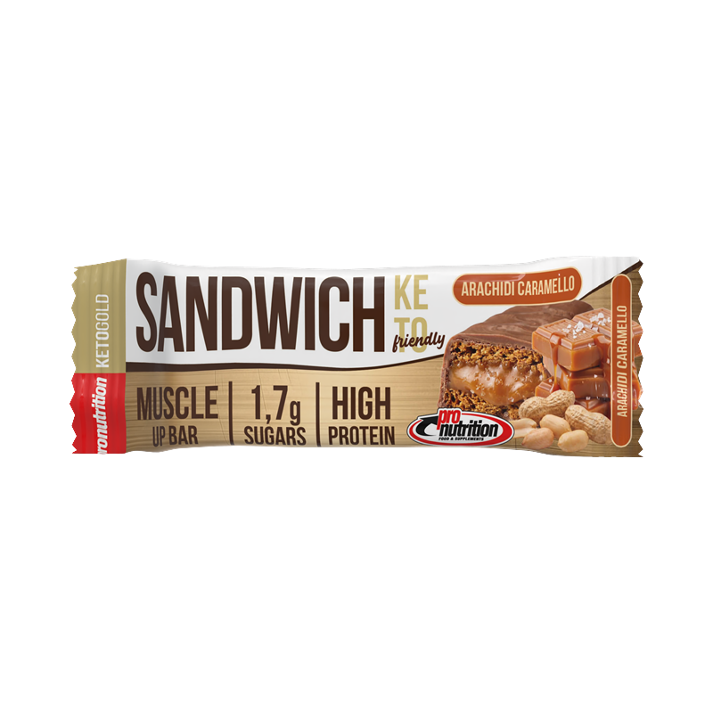 Sandwich Keto Bar – Biscuit protéiné keto au beurre de cacahuètes, 16 g de protéines et 10,3 g de fibres.